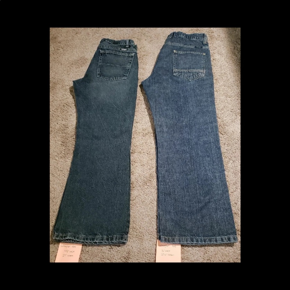 Boys Denim Wrangler Jeans Lot Size 16 H Husky